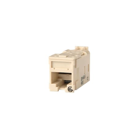 Ortronics HD JACK, CAT6, CLARITY, T568A/B, 8 POS, FOG WHITE, 180DEG, HIGH DENSITY HDJ6